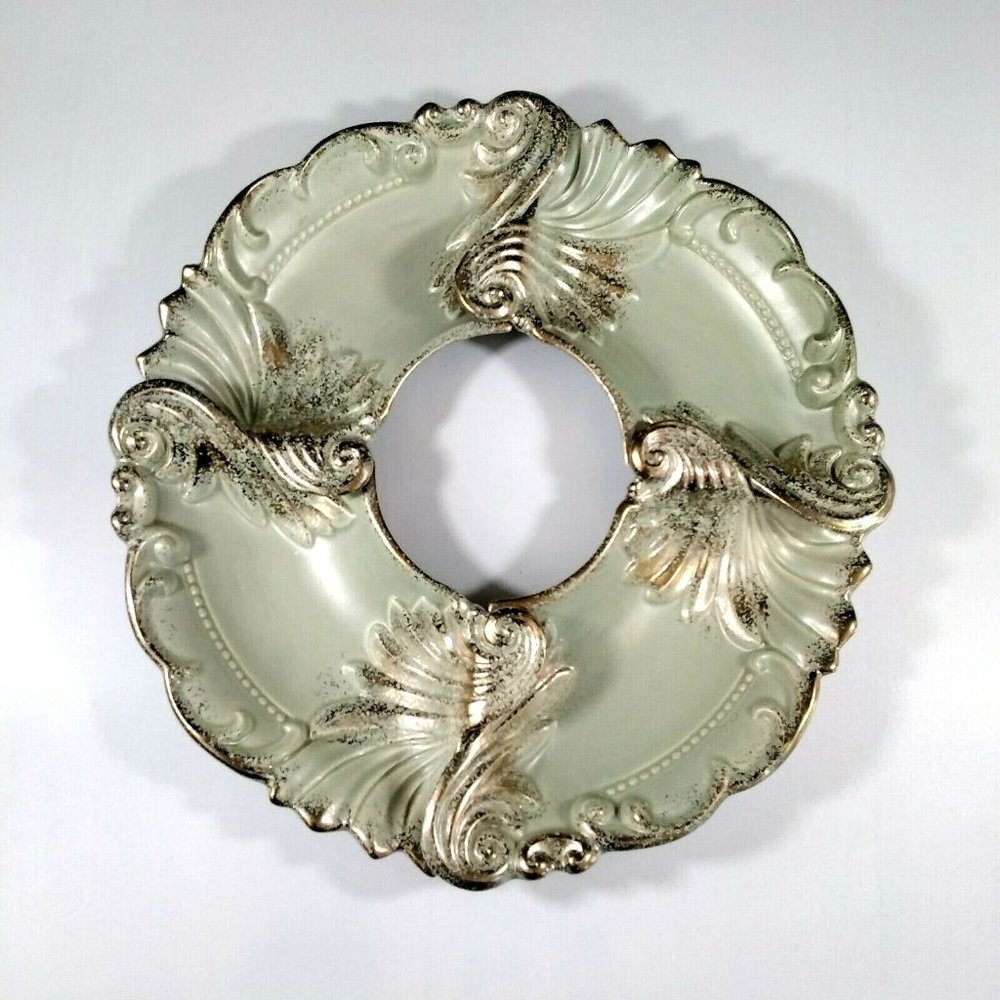 Florentine Nesting Serving Plates Chip Dip Set Ideal Originals 1962 Gold Gilded
